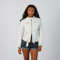 Ivory Y2K Made in Italy Leather Jacket (S)
