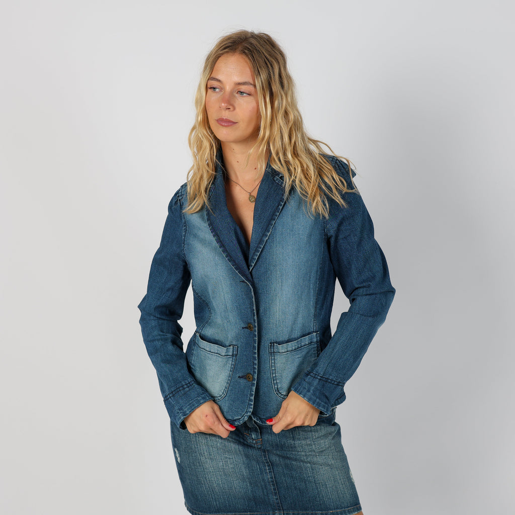 Blue Y2K Denim Jacket (S)