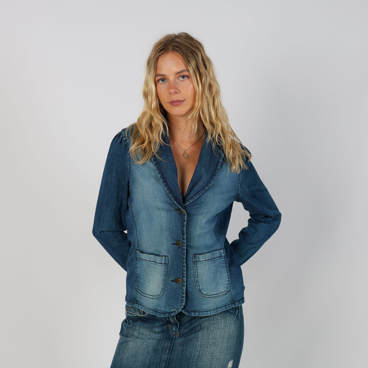 Blue Y2K Denim Jacket (S)