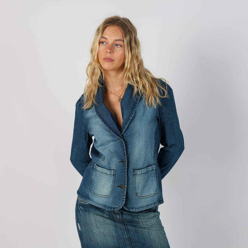 Blue Y2K Denim Jacket (S)