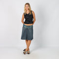 Blue Y2K PHARD Denim Midi Skirt (S)