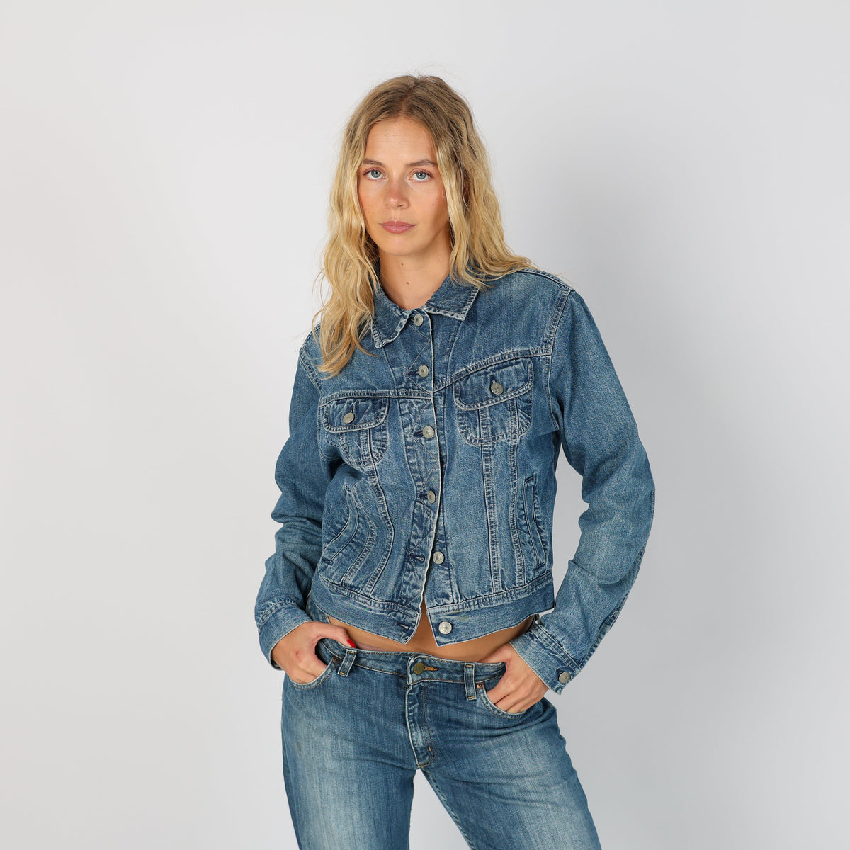 Blue Y2K Denim Jacket (S)