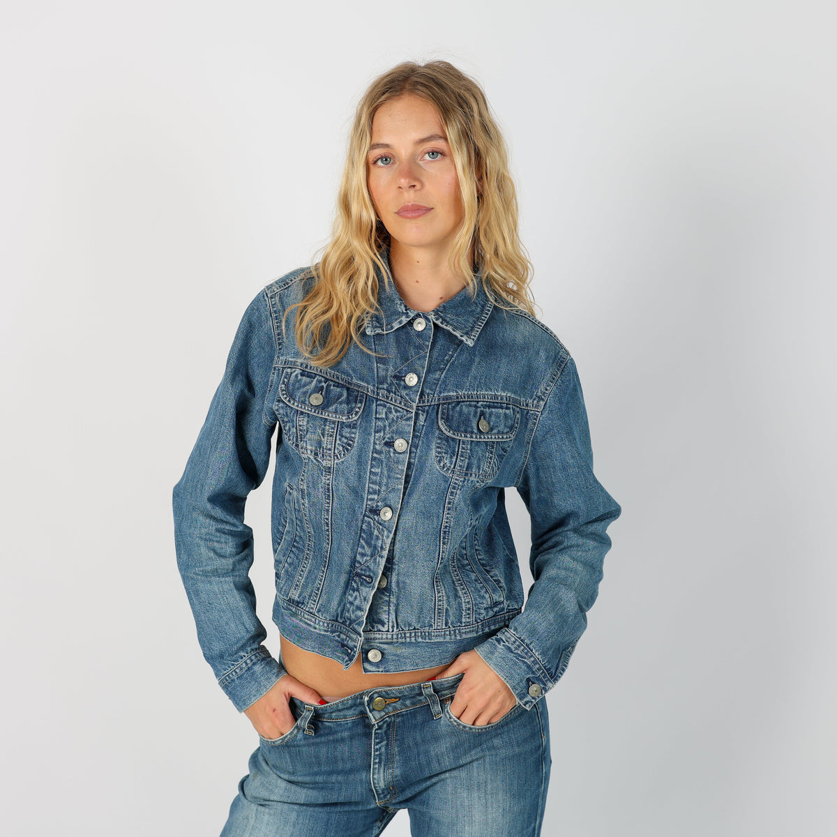 Blue Y2K Denim Jacket (S)