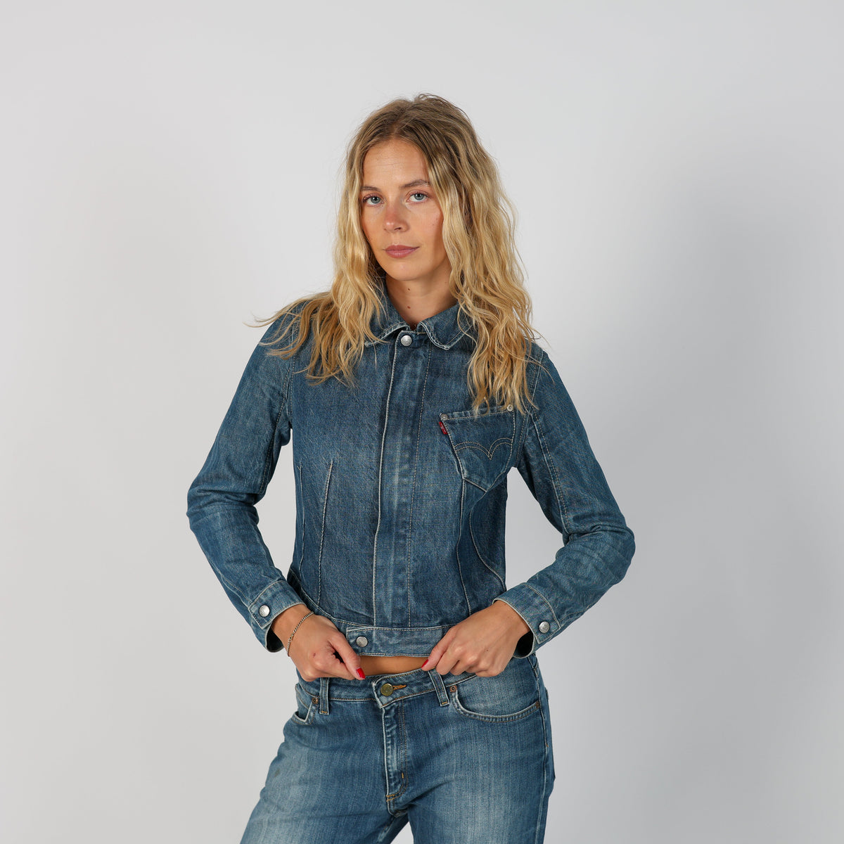 Blue Y2K Levi's Denim Jacket Engineered (XS)