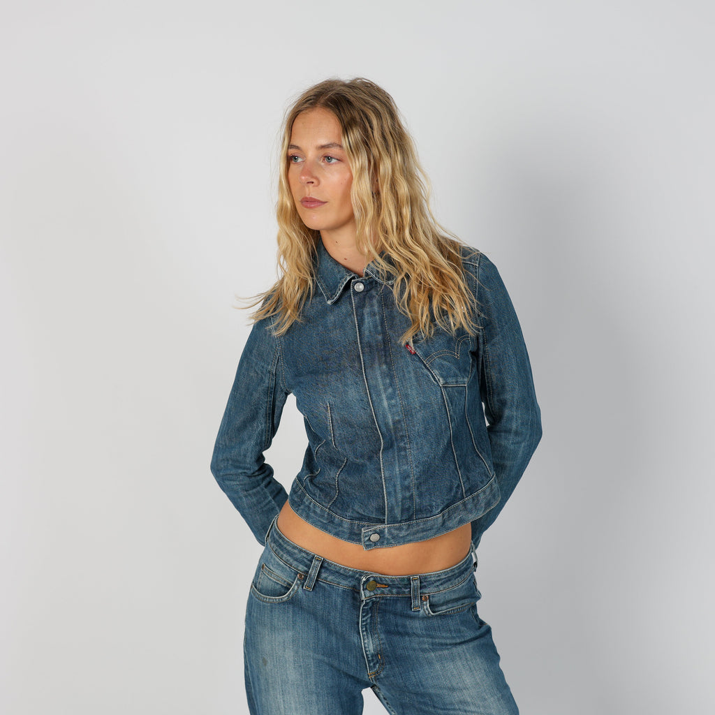 Blue Y2K Levi's Denim Jacket Engineered (XS)