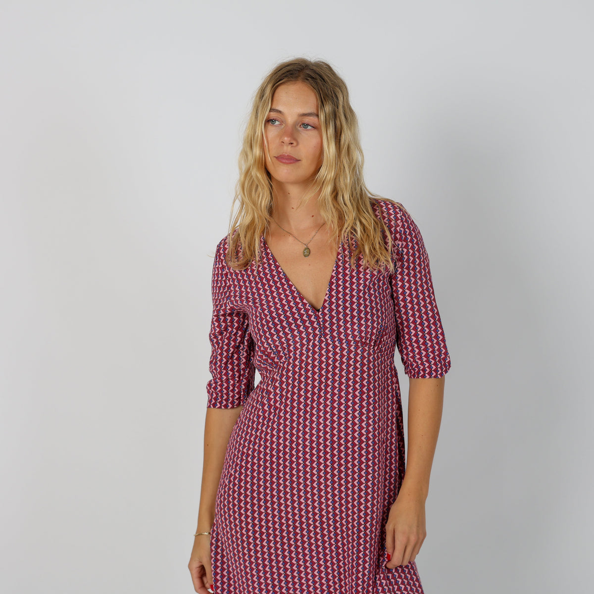 Pink Y2K Woven Midi Dress (S)