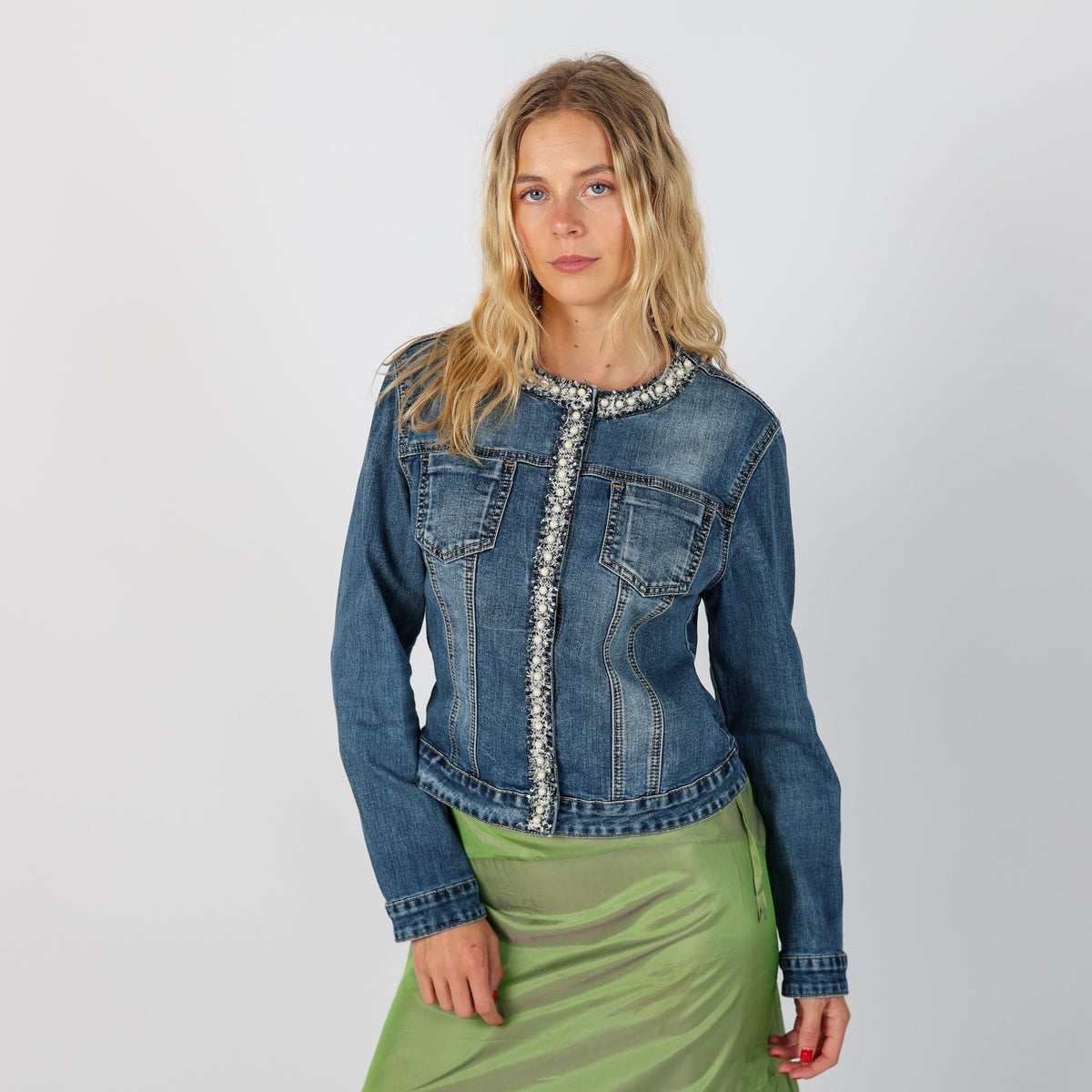 Blue Y2K Denim Jacket (S)