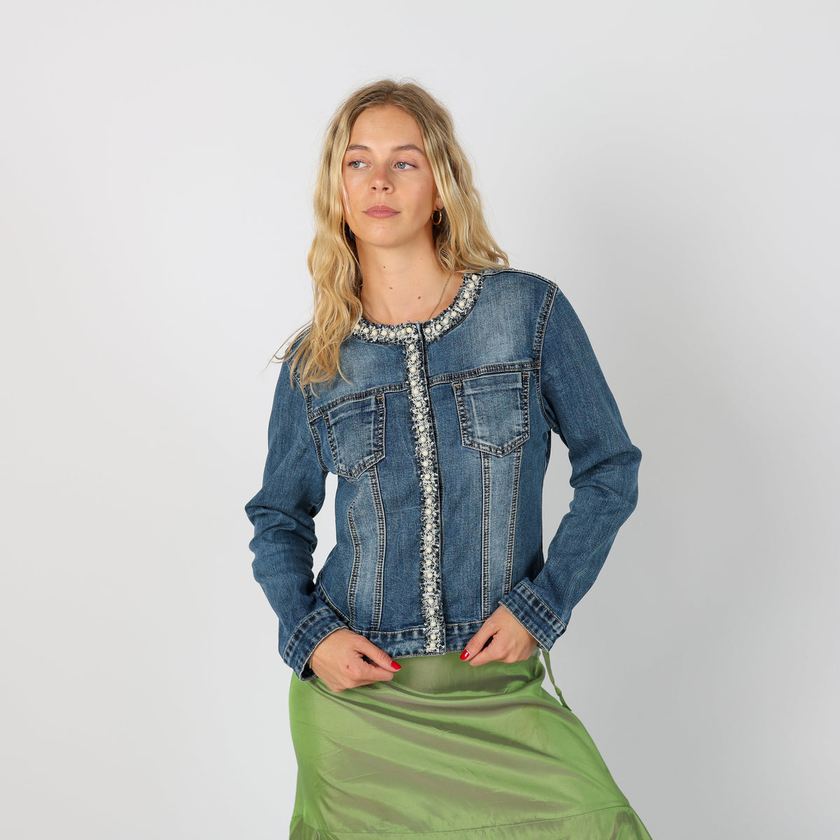 Blue Y2K Denim Jacket (S)