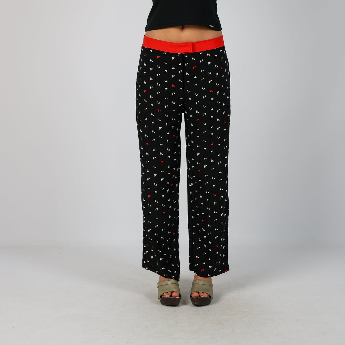 Black Y2K Pinko Woven Trousers (S)
