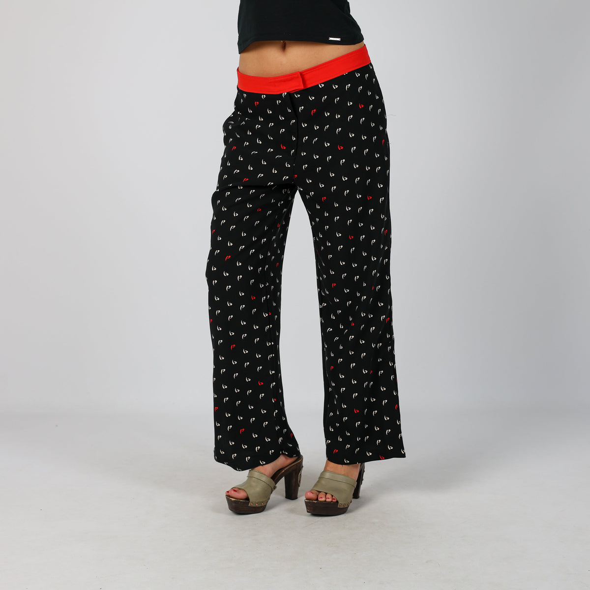 Black Y2K Pinko Woven Trousers (S)
