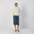 Blue Y2K GAS Denim Midi Skirt (M)