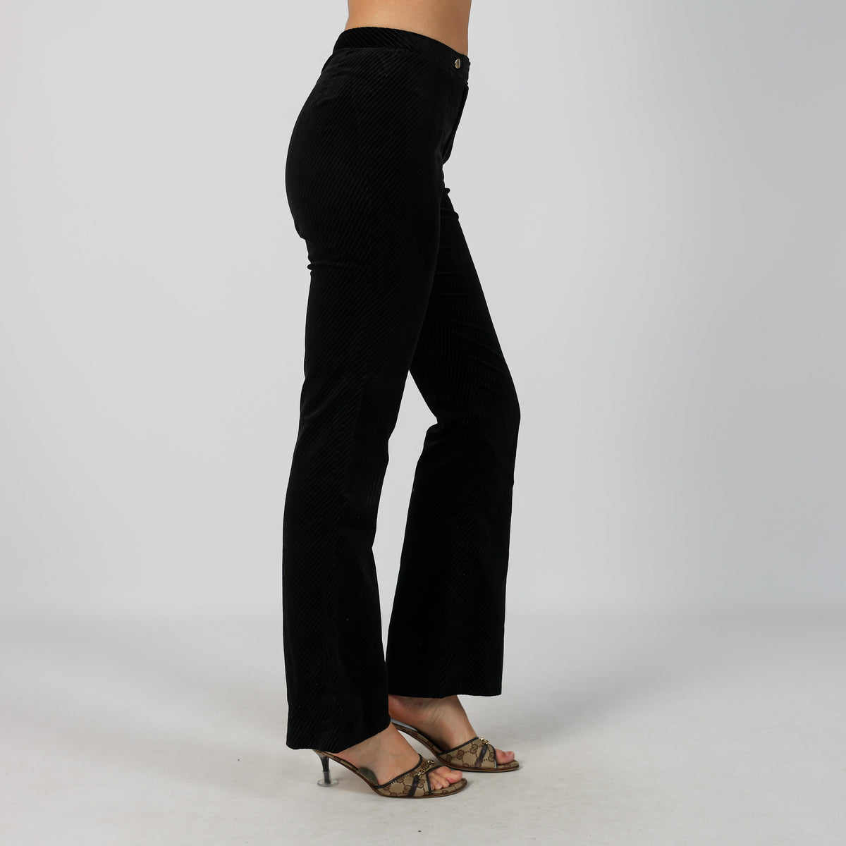 Black Y2K Woven Trousers (XS)