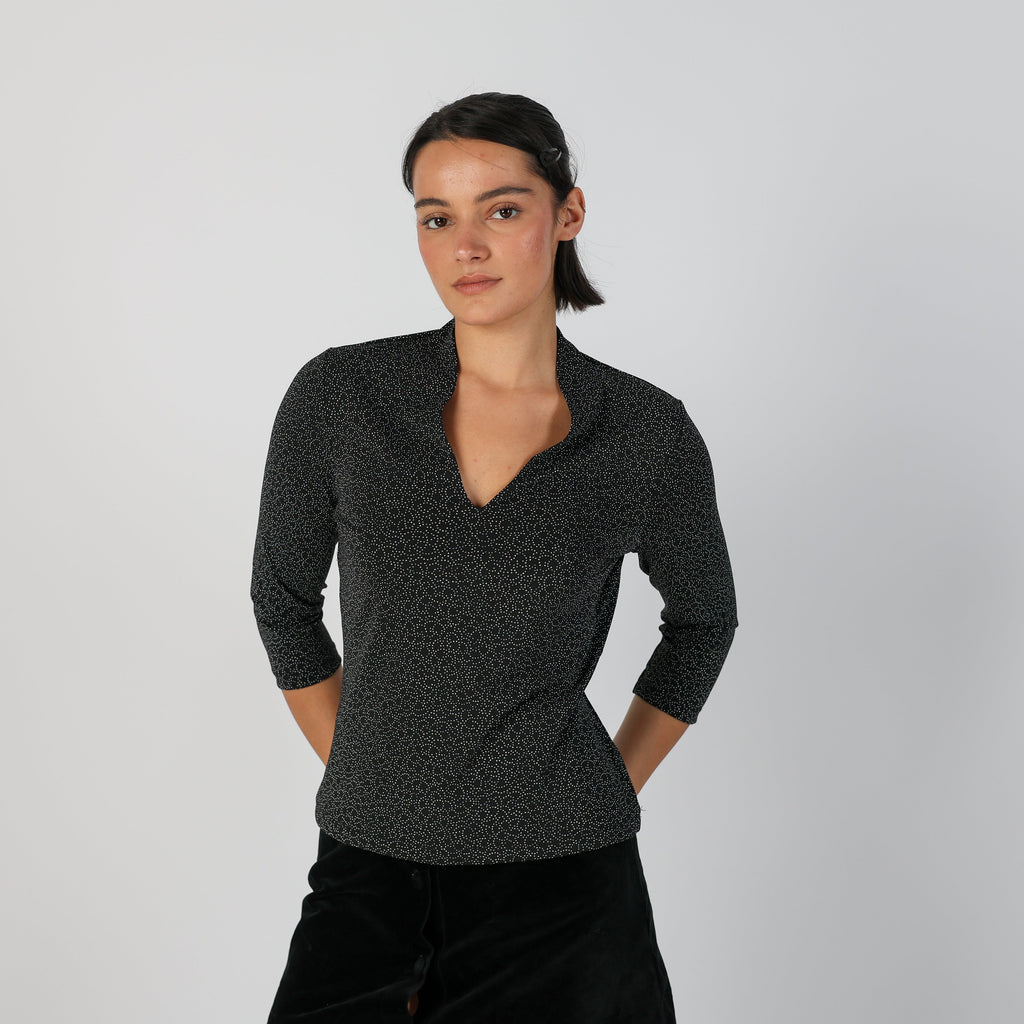 Black Y2K Long Sleeve Top (S)