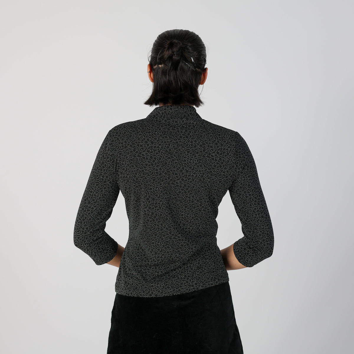 Black Y2K Long Sleeve Top (S)