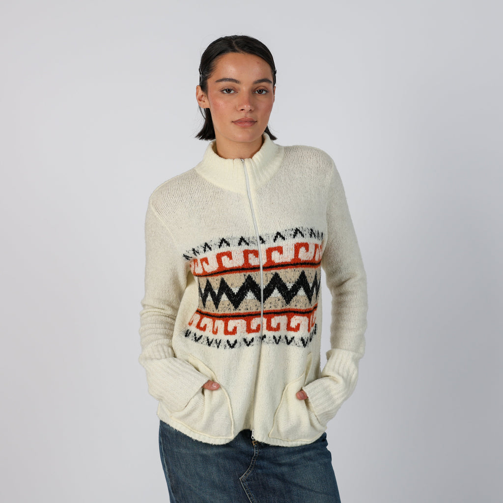 Cream Y2K Made in Italy Knitted Jumper (L)