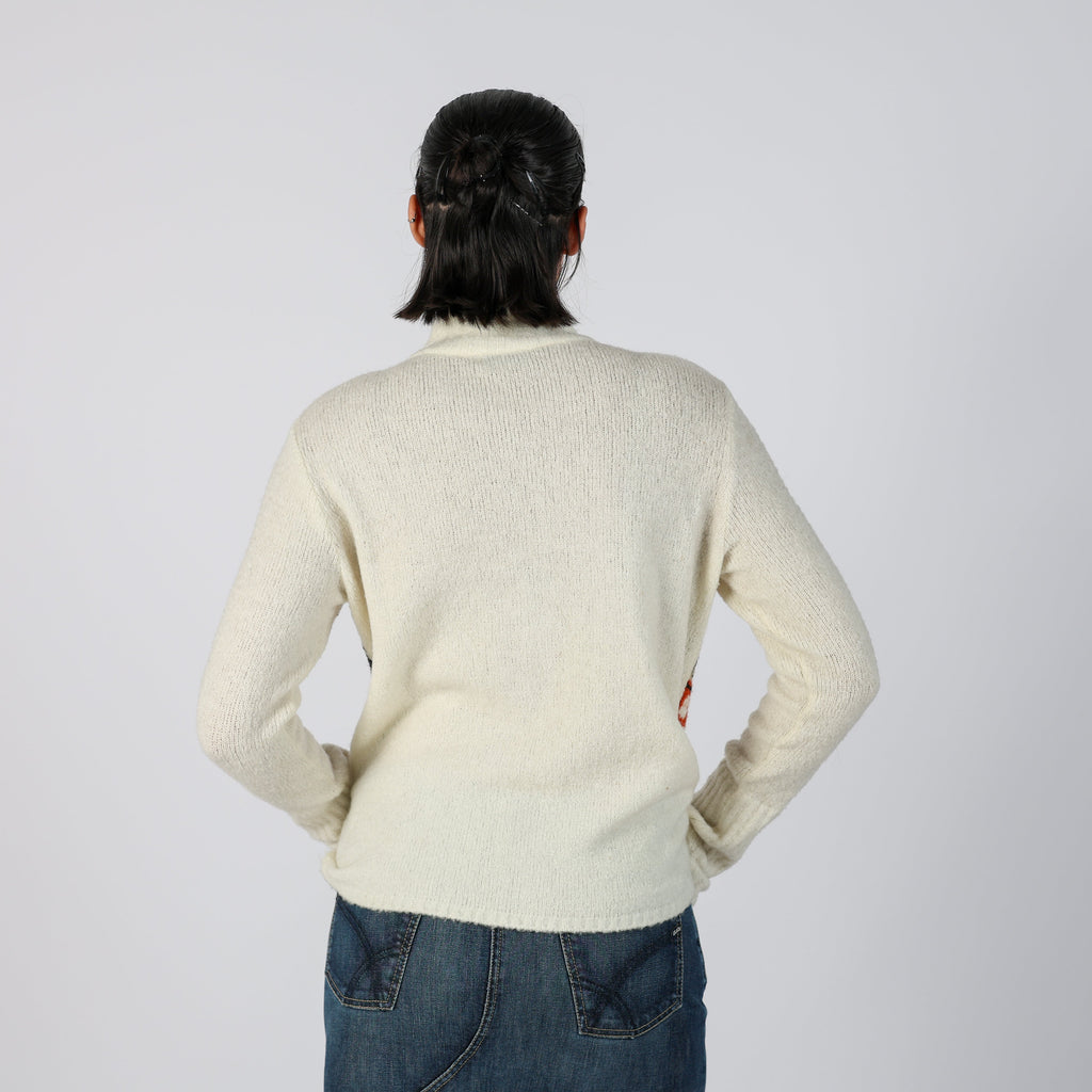 Cream Y2K Made in Italy Knitted Jumper (L)