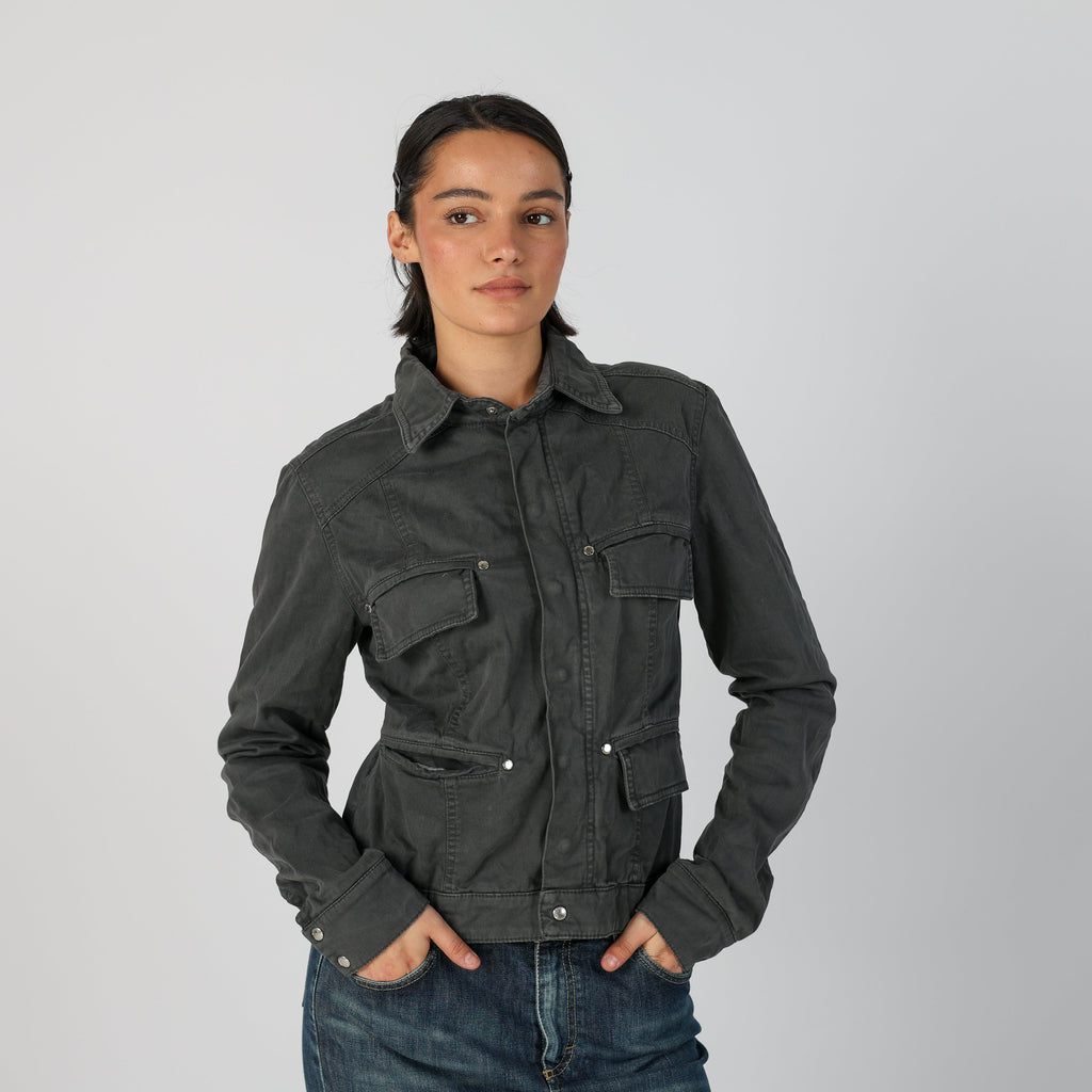 Charcoal Grey Y2K EXTYN Italia Casual Jacket (S)