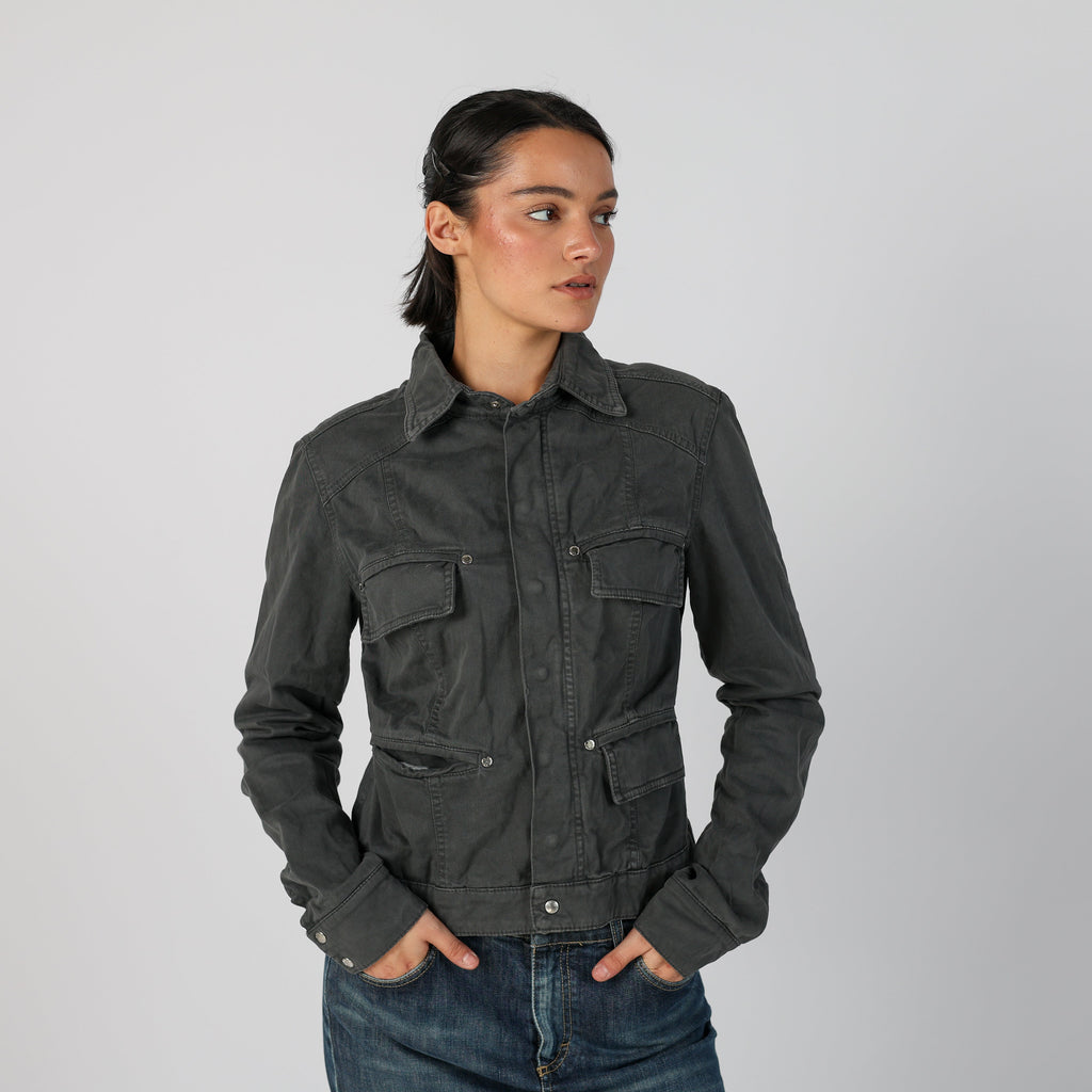 Charcoal Grey Y2K EXTYN Italia Casual Jacket (S)
