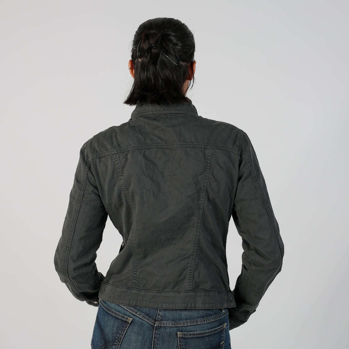 Charcoal Grey Y2K EXTYN Italia Casual Jacket (S)