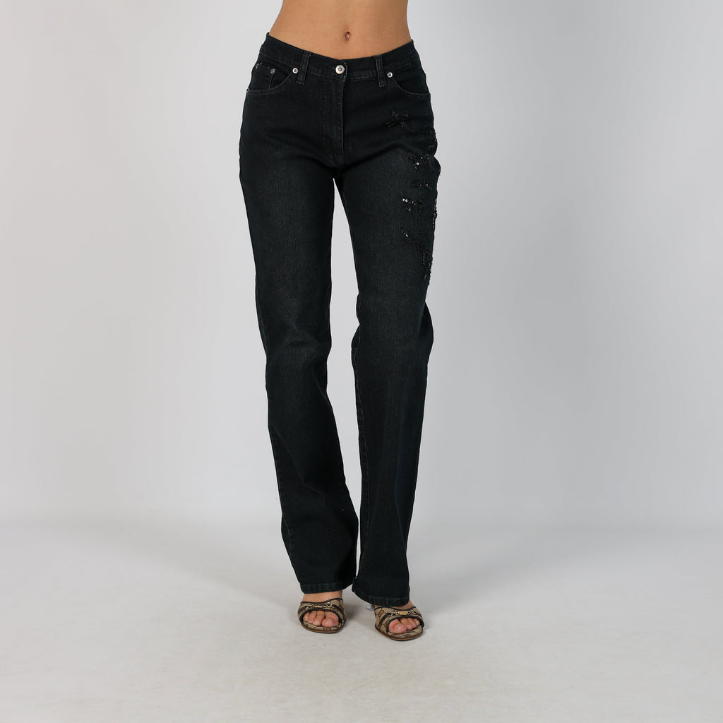 Blue Y2K Bootcut Jeans (XS)