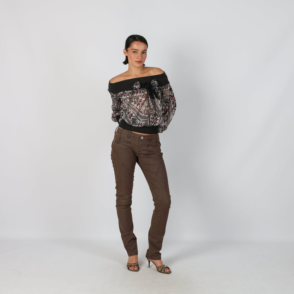 Brown Y2K Murphy&Nye Skinny Jeans (S)