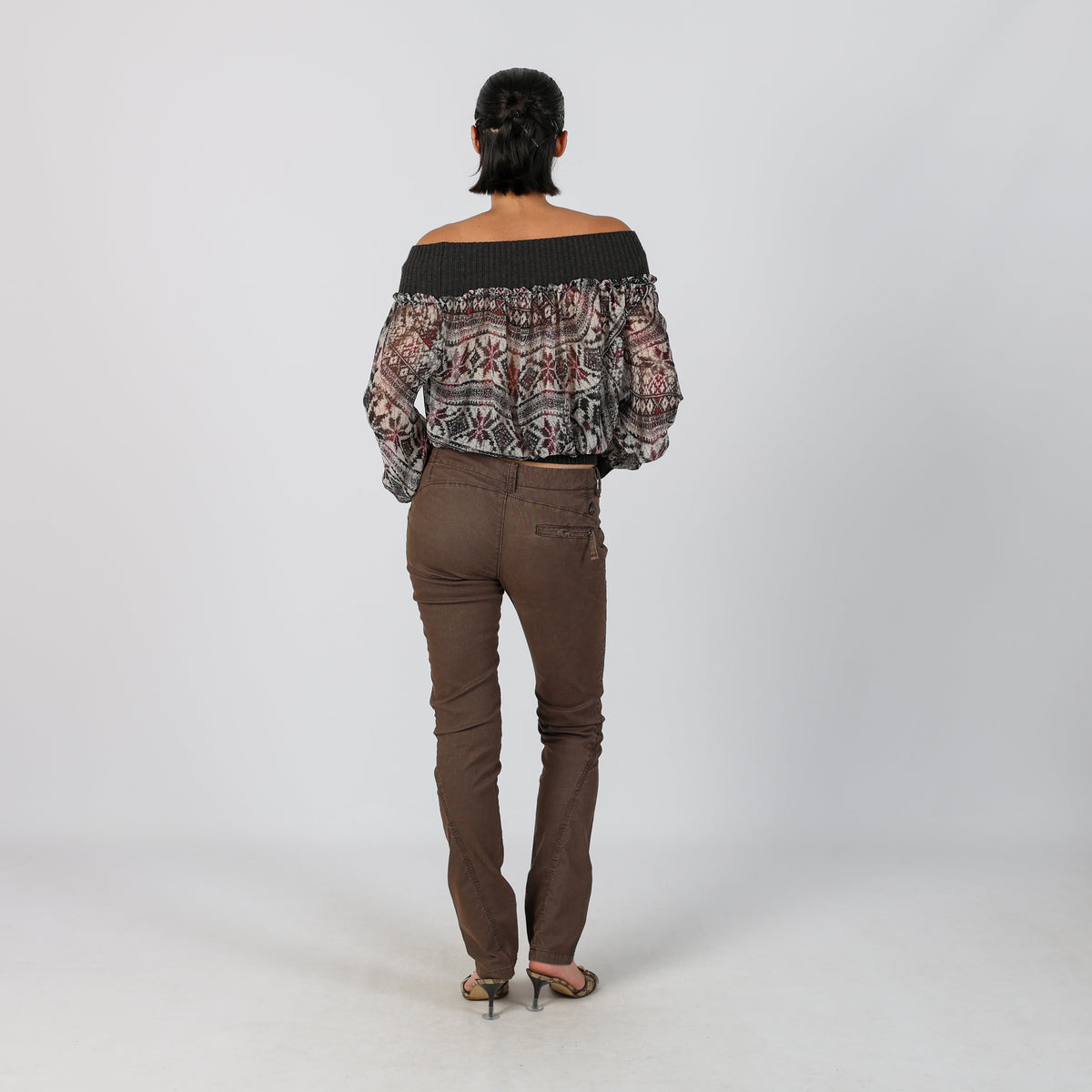Brown Y2K Murphy&Nye Skinny Jeans (S)