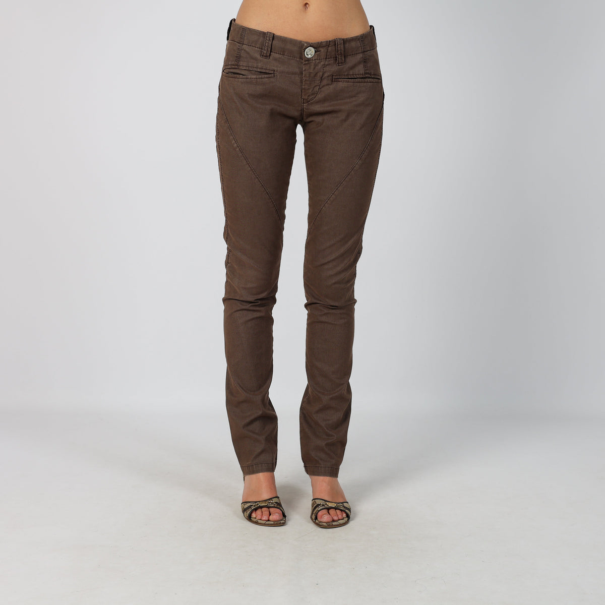 Brown Y2K Murphy&Nye Skinny Jeans (S)