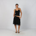 Black Y2K PHARD Woven Midi Skirt (S)