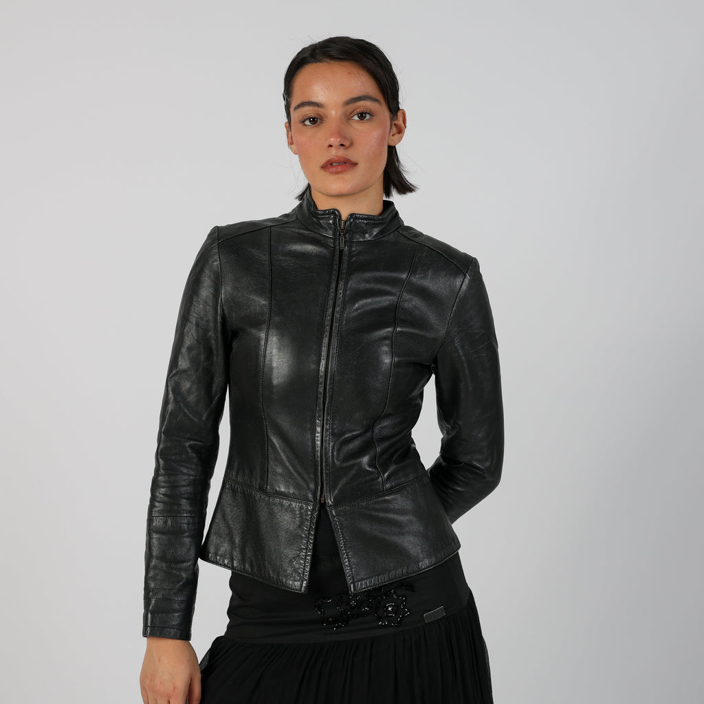 Black Y2K Bata and more Leather Jacket (S)