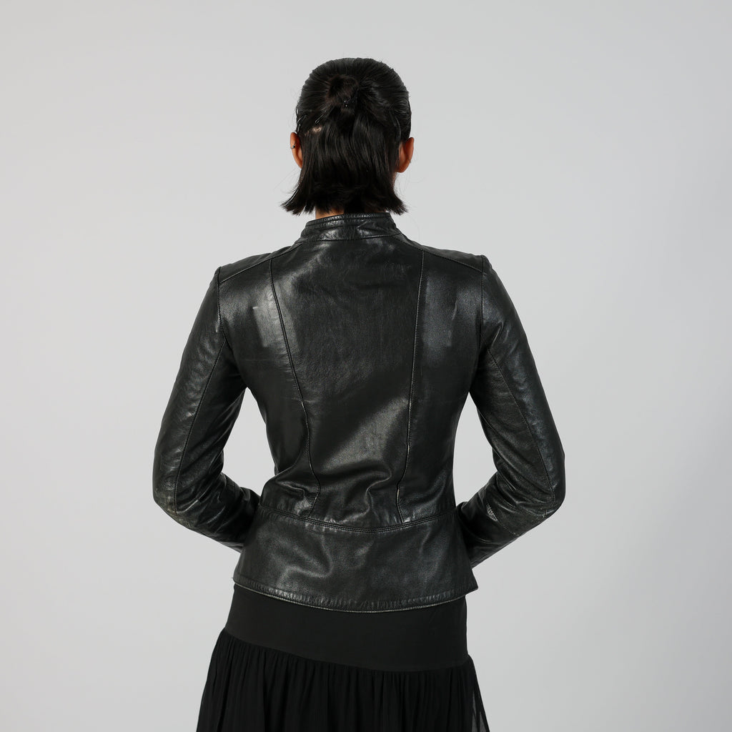 Black Y2K Bata and more Leather Jacket (S)