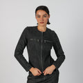 Charcoal Grey Y2K Denim Jacket (M)