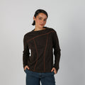 Brown Y2K Long Sleeve Top (L)