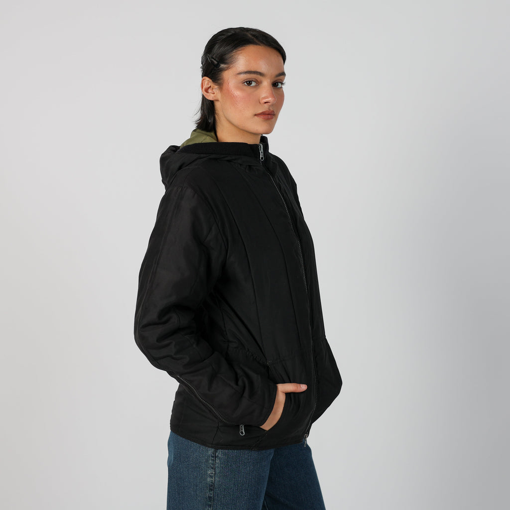 Black Y2K Miss Sixty Puffer Jacket (L)