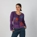 Purple Y2K Controcorrente Long Sleeve Top (S)