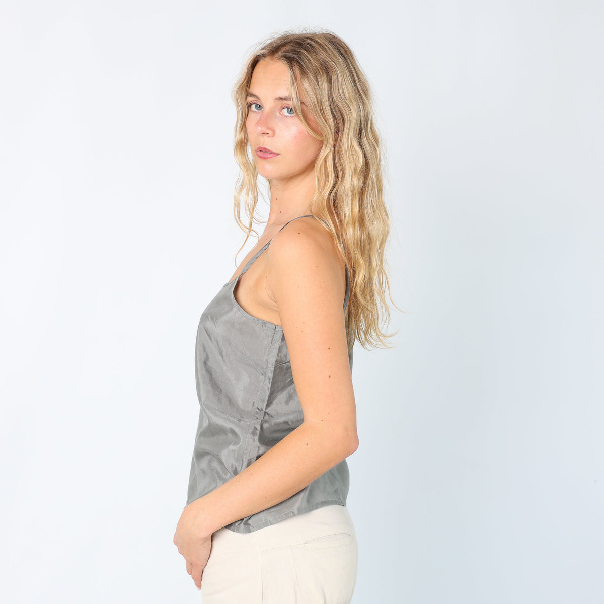 Grey 90s Annick Cami Semi Sheer (M)