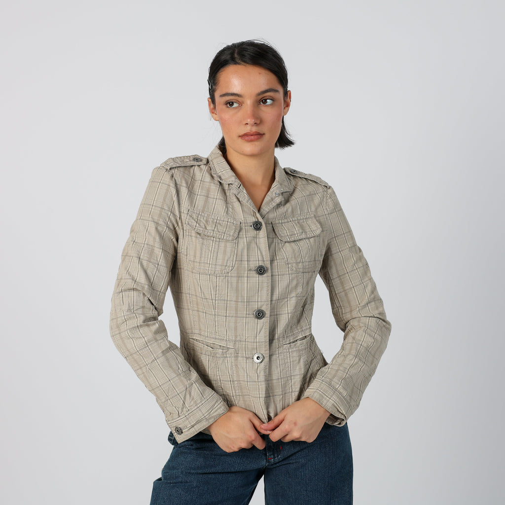 Beige Y2K Street One Casual Jacket (S)