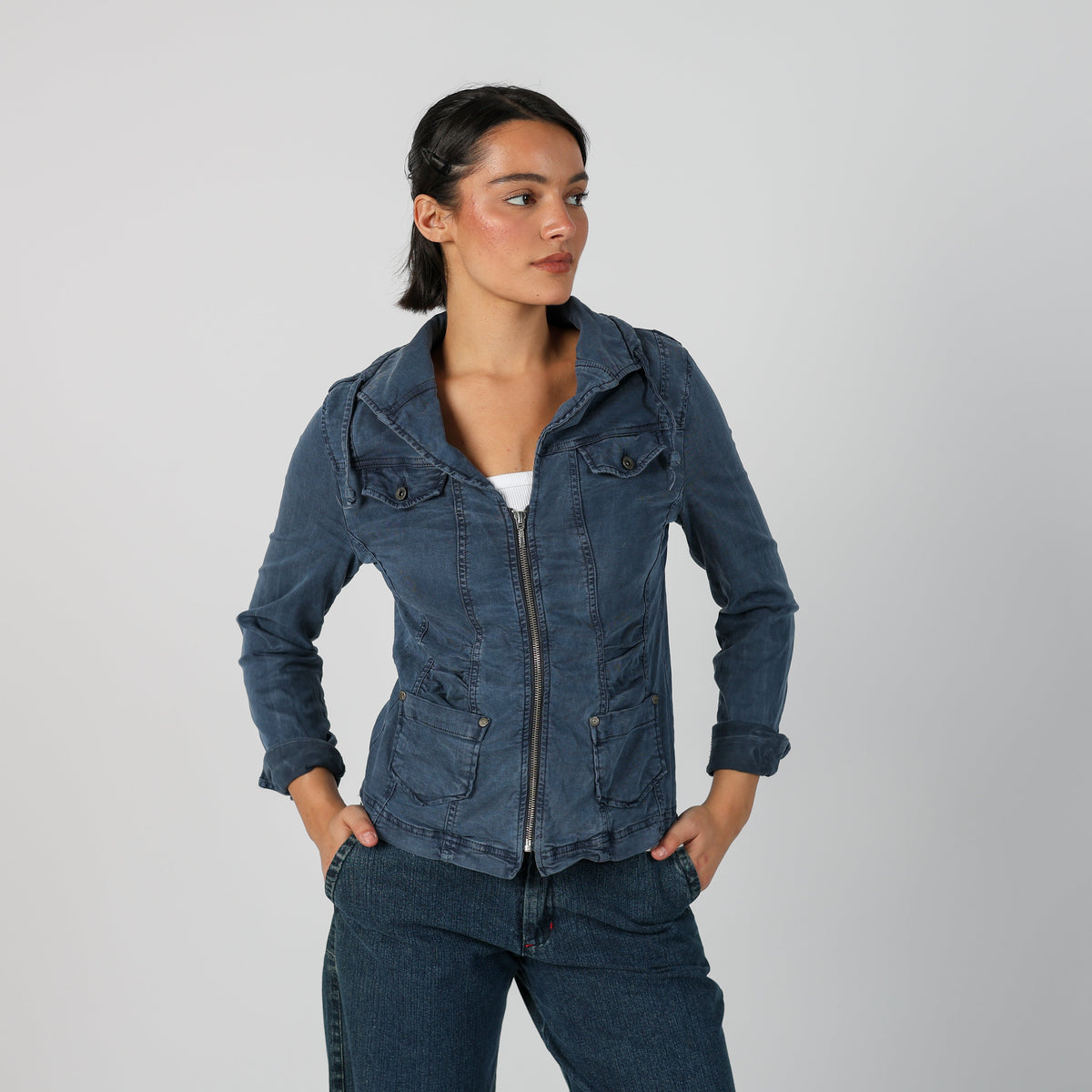 Blue Y2K Denim Jacket (S)