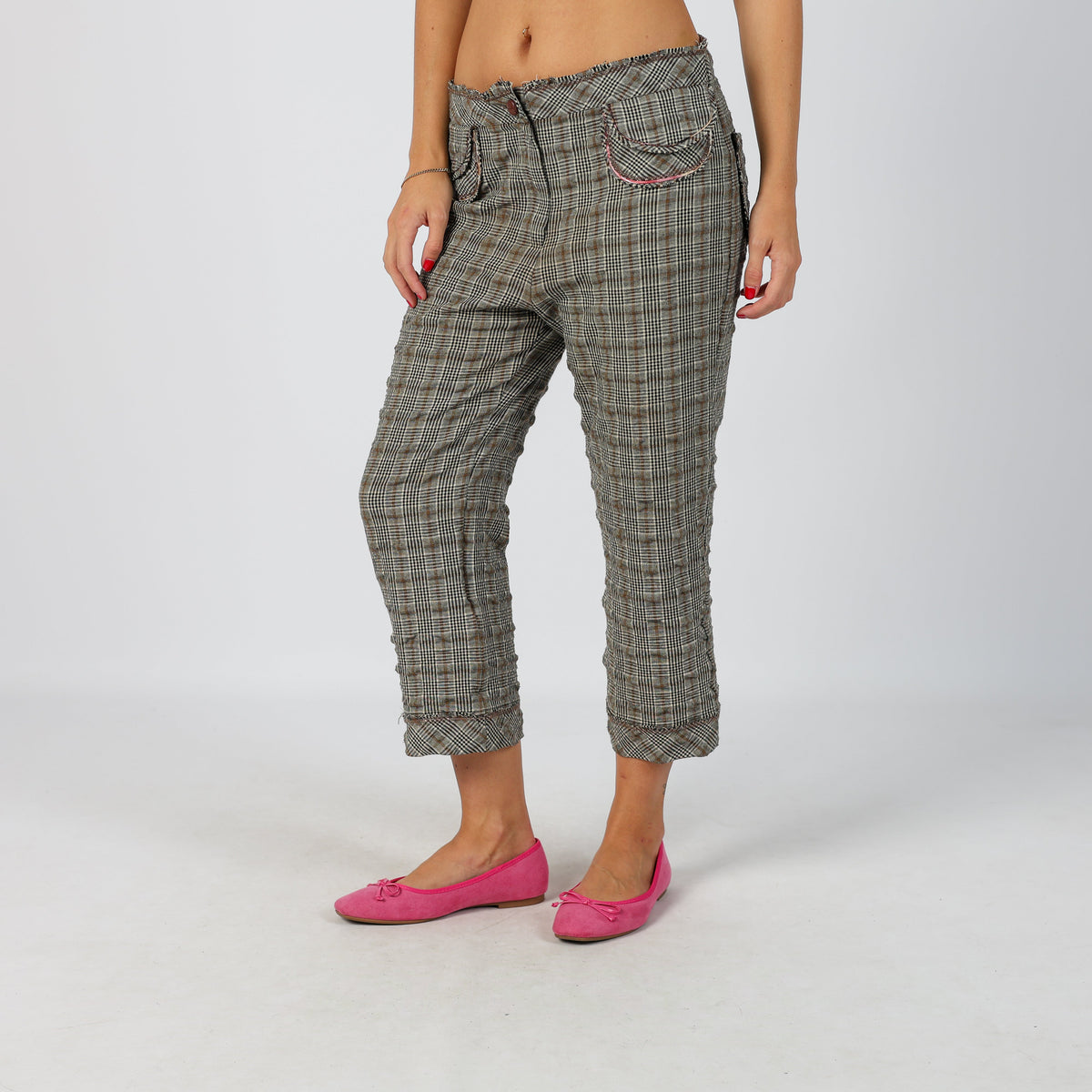 Beige Y2K Capri Trouser (M)