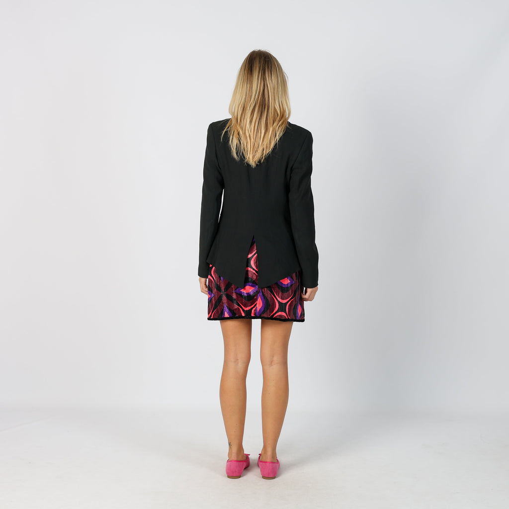 Purple Y2K Calliope Woven Mini Skirt (S)