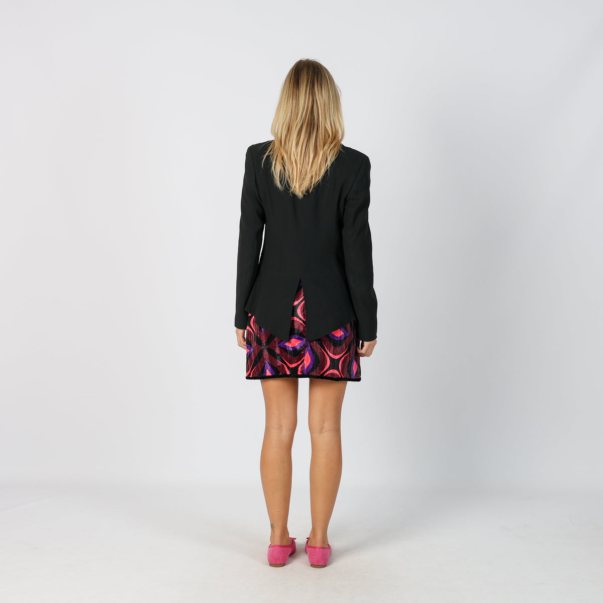 Purple Y2K Calliope Woven Mini Skirt (S)