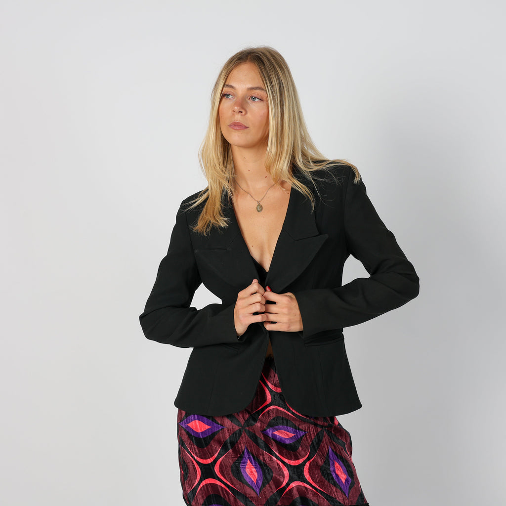 Black Y2K Miss Money Money Blazer (S)