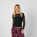 Black Y2K Joyx Long Sleeve Top (S)