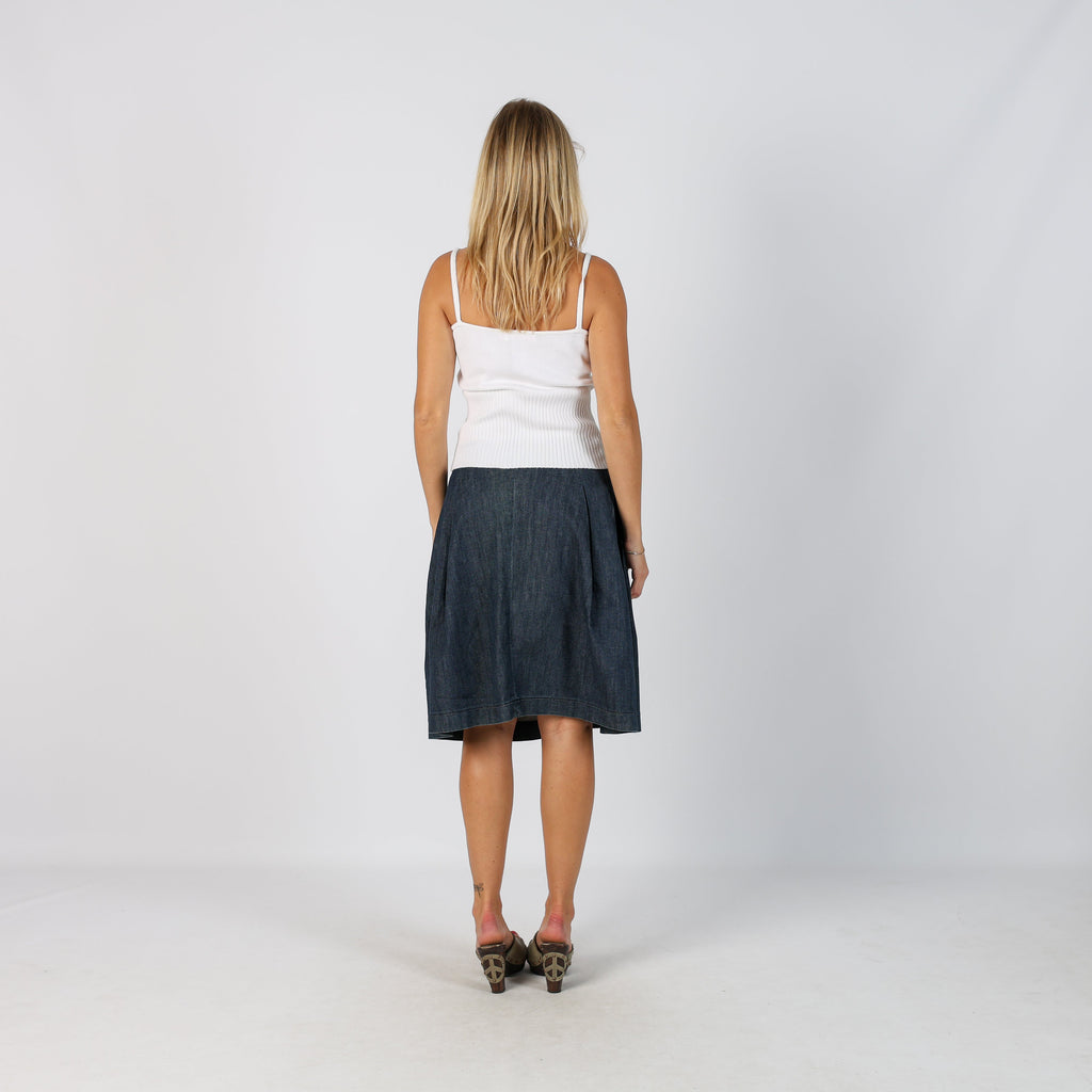 Blue Y2K Miss Sixty Denim Midi Skirt (XS)