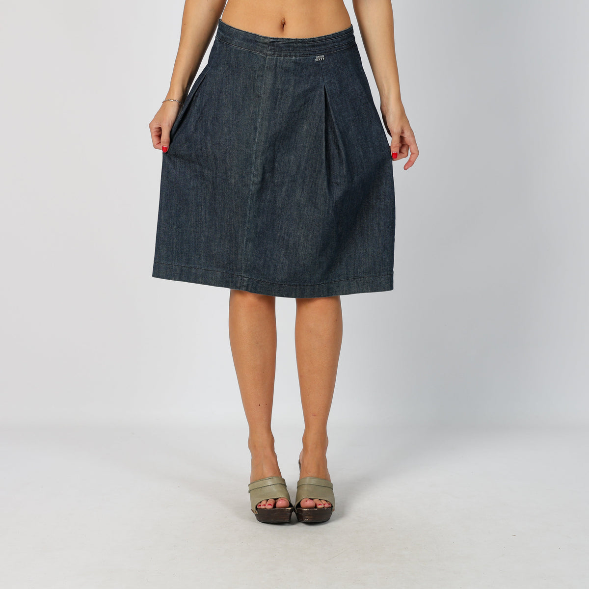 Blue Y2K Miss Sixty Denim Midi Skirt (XS)