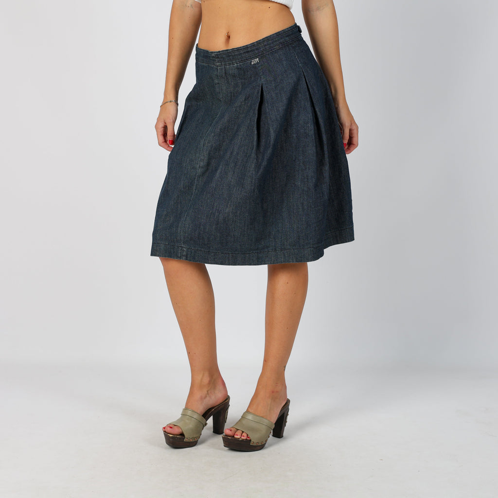 Blue Y2K Miss Sixty Denim Midi Skirt (XS)