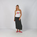 Charcoal Grey Y2K Marella Woven Midi Skirt (8)