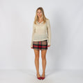 Red Y2K Made in Italy Woven Mini Skirt (XS)