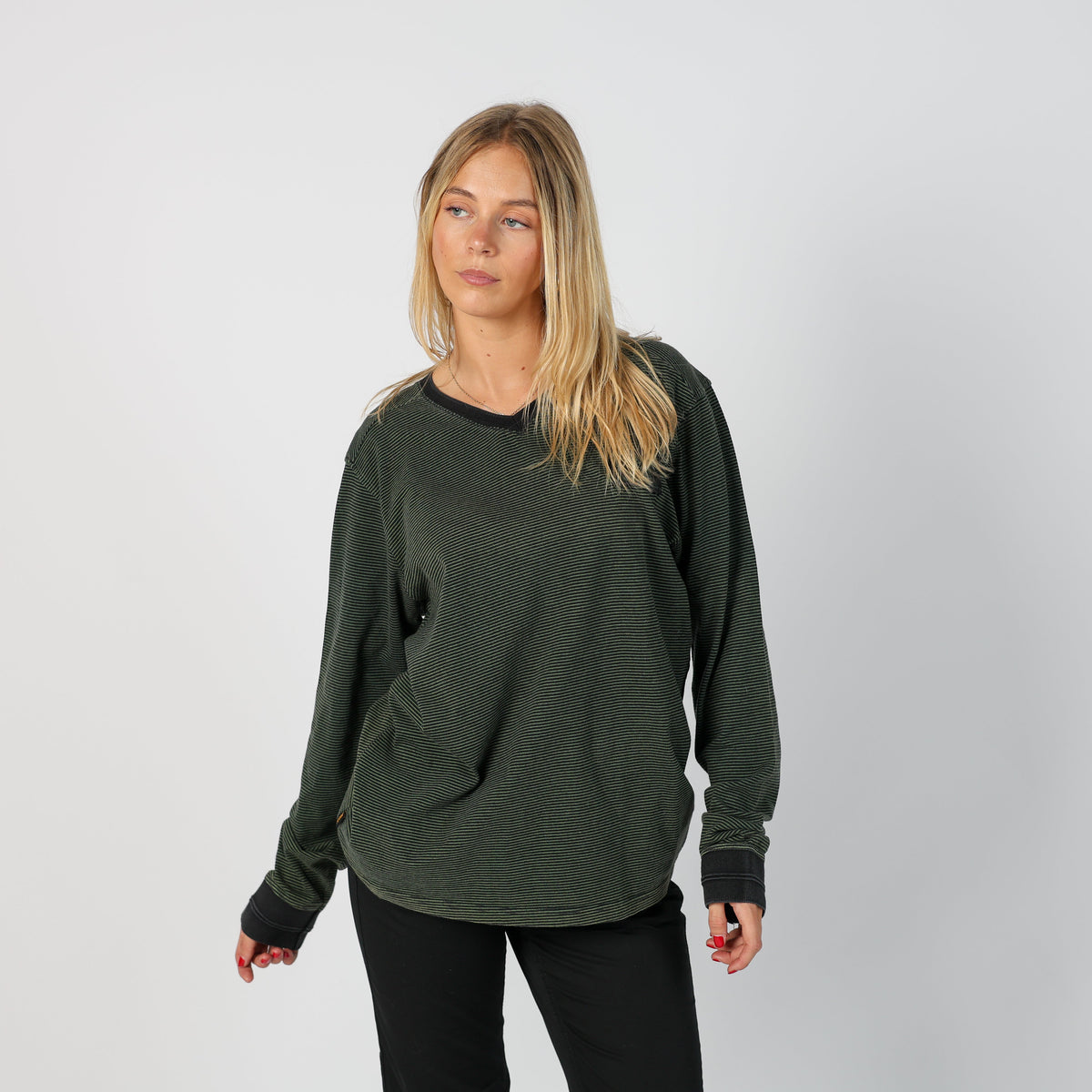 Black Y2K Long Sleeve Top (L)