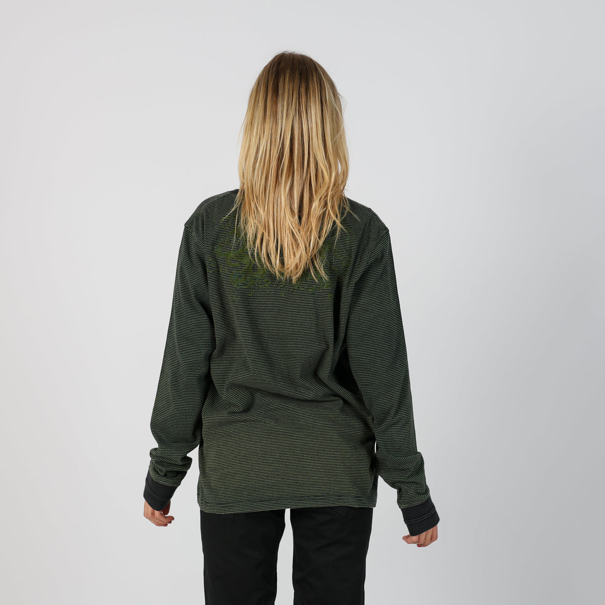 Black Y2K Long Sleeve Top (L)