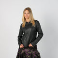 Black Y2K Conbipel Leather Jacket (S)